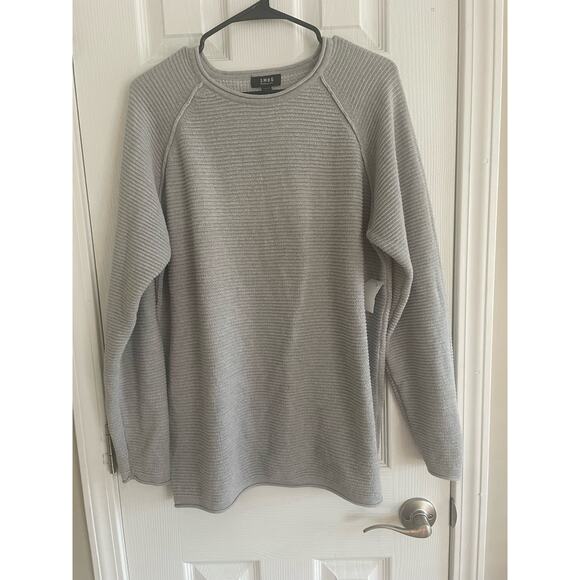 SMOG Gray Heather Unisex Sweater long sleeved ribbed cotton blend XL, A03, $54 - Picture 3 of 4